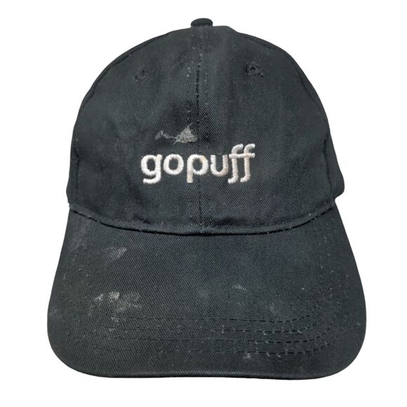Gopuff Spell Out Slideback Hat Black One Size Embroidered 6 Panel - Picture 1 of 7